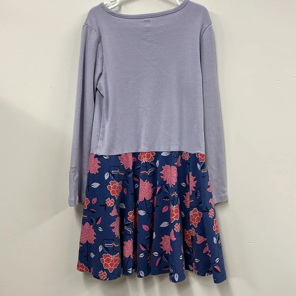 Tea collection purple long sleeve floral dress 10